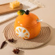 Orange Pattern Porcelain Sugar Bowl